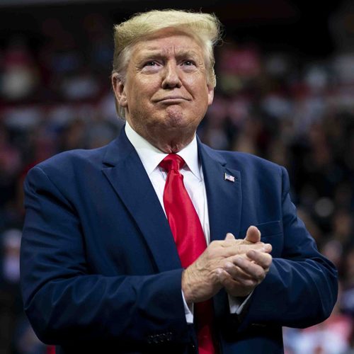 President Donald Trump during a campaign rally at the Target Center in Minneapolis-Saint Paul, MN, Thursday, Oct. 10, 2019.   (Photo by Doug Mills/The New York Times)
NYTCREDIT: Doug Mills/The New York Times