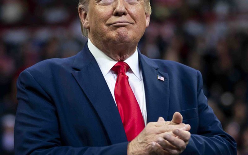 President Donald Trump during a campaign rally at the Target Center in Minneapolis-Saint Paul, MN, Thursday, Oct. 10, 2019.   (Photo by Doug Mills/The New York Times)


NYTCREDIT: Doug Mills/The New York Times